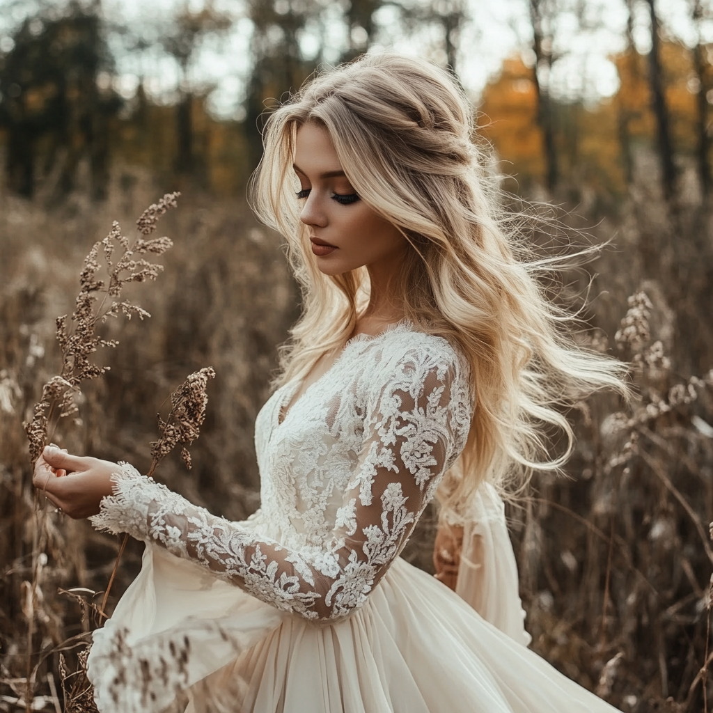 Brudekjoler med skørt og lange ærmer